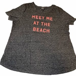 Old Navy grey “Meet Me at the Beach” T-shirt XL